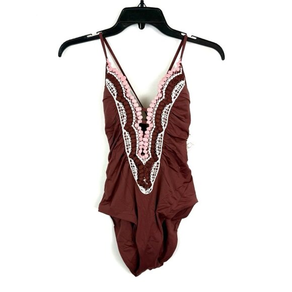 Becca Women’s Brown One Piece Swimsuit Size M - Picture 1 of 3